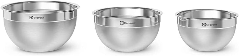 Conjunto de Bowls Tigelas de Inox com Tampa Plástica Electrolux