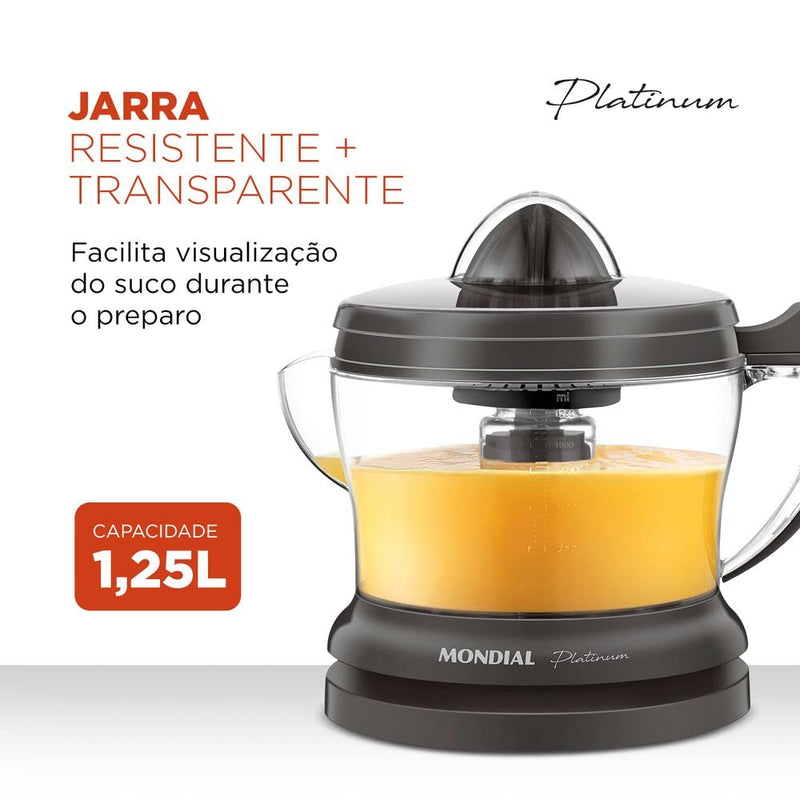 Espremedor Premium, Mondial, Preto, 30W, 220V - E-02