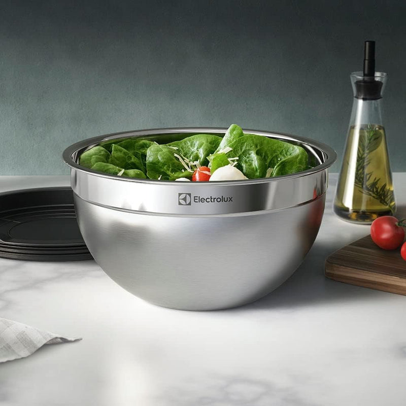 Conjunto de Bowls Tigelas de Inox com Tampa Plástica Electrolux