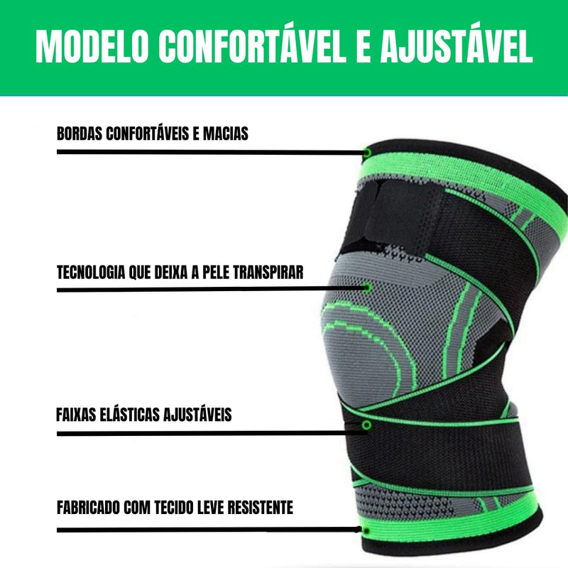 Joelheira Compressão Ortopédica Ajustável Alívio Dor Tensor Proteção Esportes