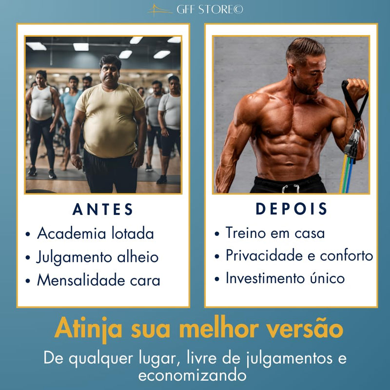 Kit 17 Peças Elástico Extensor + Miniband Treino Em Casa Exercício Físico Academia Fisioterapia Musculação Crossfit Pilates Yoga Aquecimento Funcional Alongamento Malhar Emagrecimento