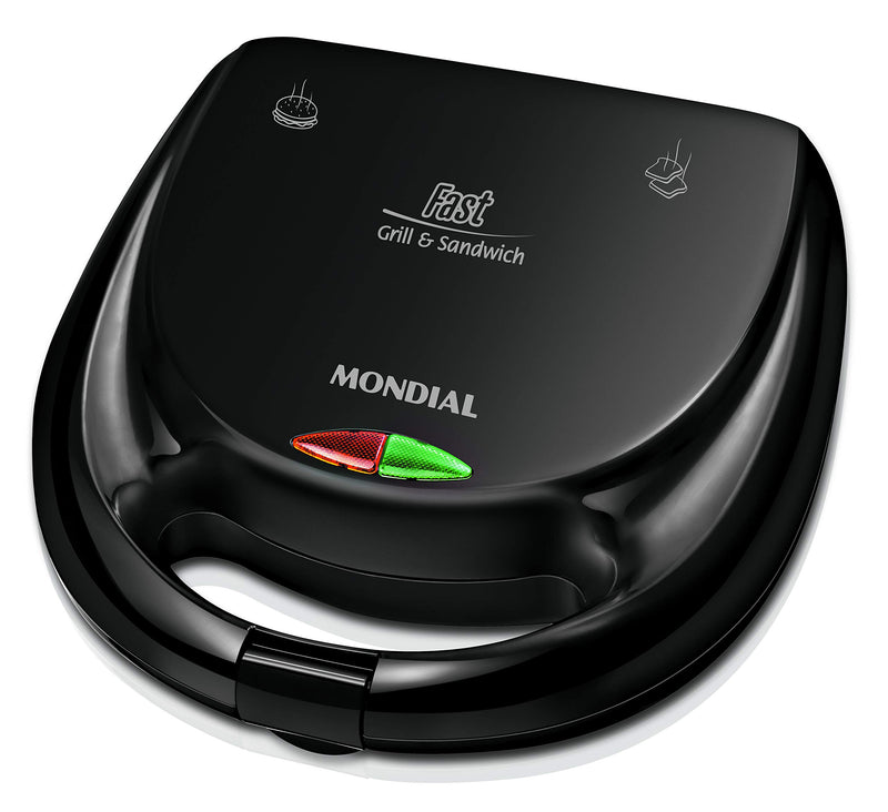 Sanduicheira Fast Grill e Sandwich, Mondial, Preto, 750W, 220V - S-12